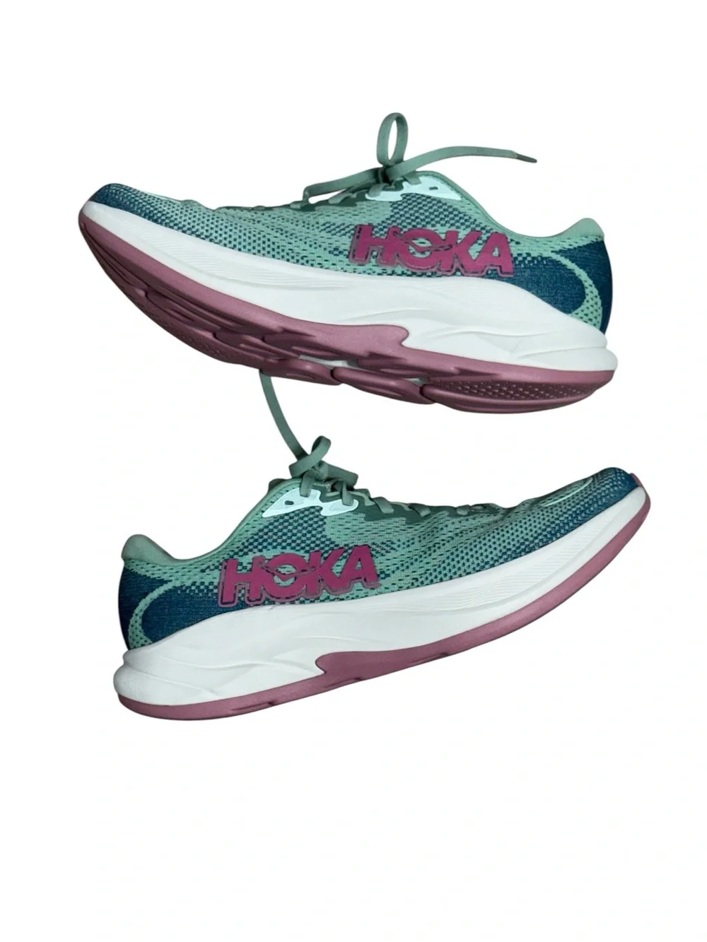 HOKA Rincon 4 Women’s Running Shoes Jadeite Alpine Blue Size 12B NWOB
